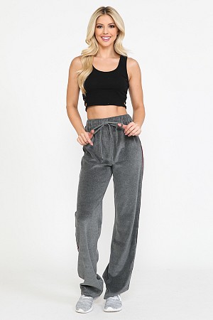SIDE STRIPE TRACK PANTS IN GRE ...